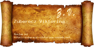 Zuberecz Viktorina névjegykártya